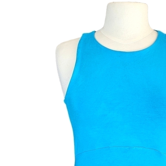 ATHLETA Santorini Thera Dress Light Blue Tencel Modal Dress Size Medium - Picture 3 of 11